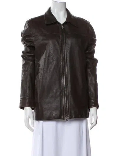 Pre-owned Prada Vintage 2000's Bomber Jacket In Brown