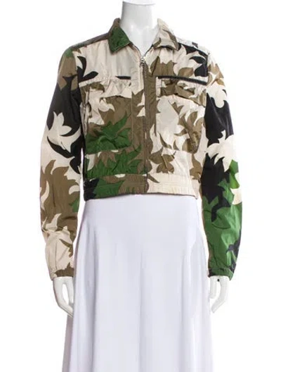 Pre-owned Prada Vintage 2000's Bomber Jacket In Green