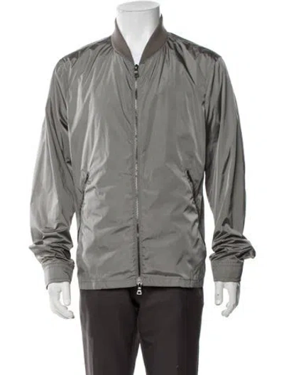 Pre-owned Prada Vintage 2000's Bomber Jacket In Grey