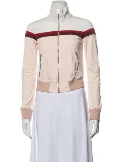 Pre-owned Prada Vintage 2000's Bomber Jacket In Neutrals/pink