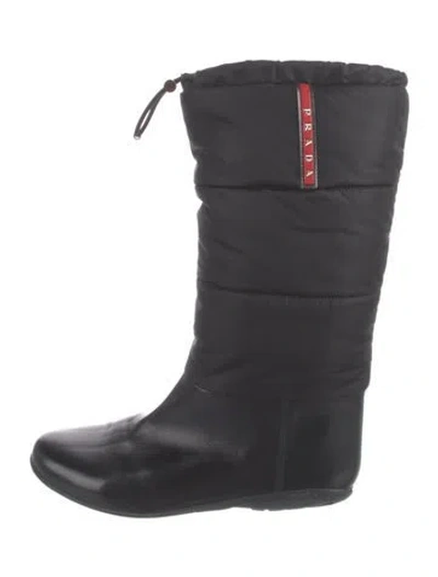 Pre-owned Prada Vintage 2000's Boots In Black