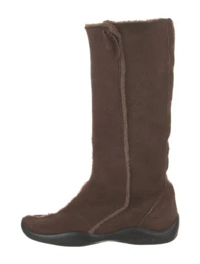 Pre-owned Prada Vintage 2000's Boots In Brown