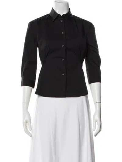 Pre-owned Prada Vintage 2000's Button-up Top In Black