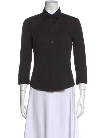 Pre-owned Prada Vintage 2000's Button-up Top In Black