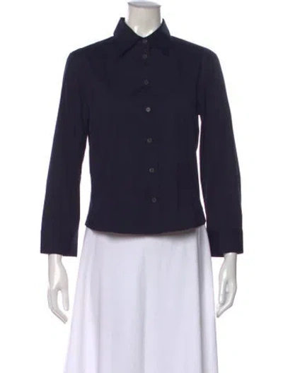 Pre-owned Prada Vintage 2000's Button-up Top In Blue