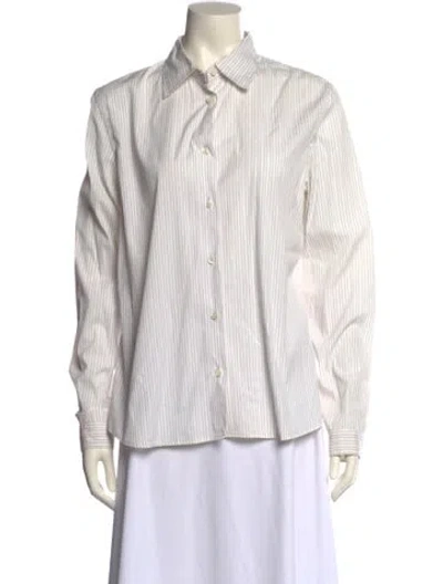 Pre-owned Prada Vintage 2000's Button-up Top In Neutral