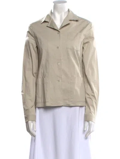 Pre-owned Prada Vintage 2000's Button-up Top In Neutral