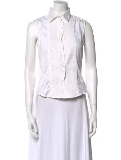 Pre-owned Prada Vintage 2000's Button-up Top In Neutral