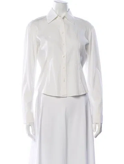 Pre-owned Prada Vintage 2000's Button-up Top In Neutral