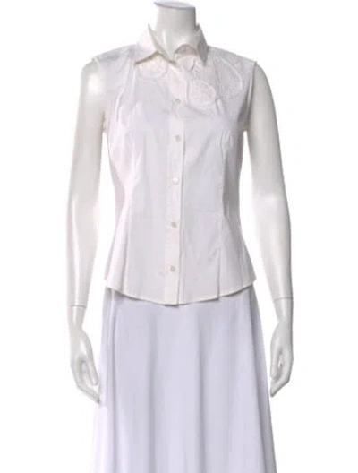 Pre-owned Prada Vintage 2000's Button-up Top In White