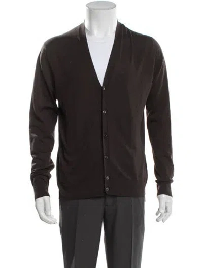 Pre-owned Prada Vintage 2000's Cardigan In Brown