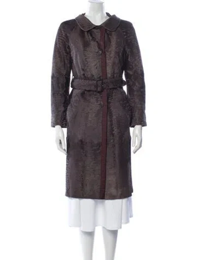 Pre-owned Prada Vintage 2000's Coat In Brown
