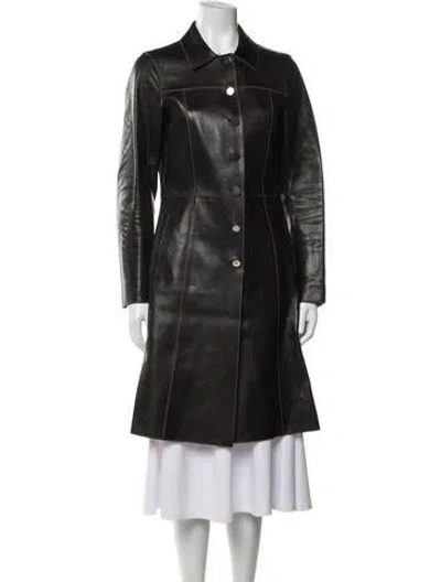 Pre-owned Prada Vintage 2000's Coat In Brown/pink