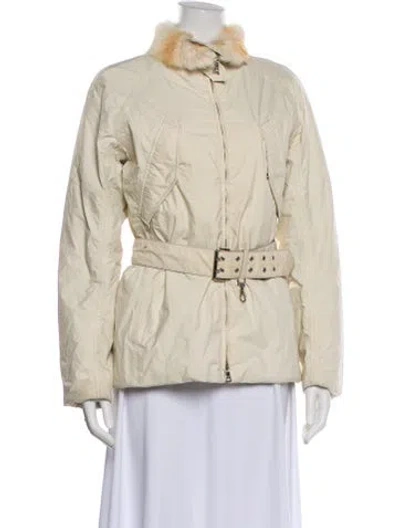 Pre-owned Prada Vintage 2000's Coat In Neutral