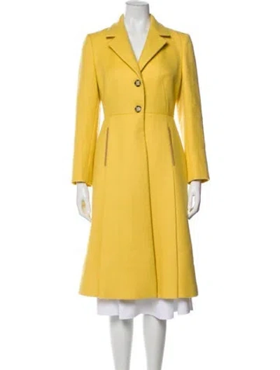 Pre-owned Prada Vintage 2000 Coat In Yellow