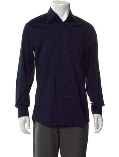 Pre-owned Prada Vintage 2000's Dress Shirt In Blue