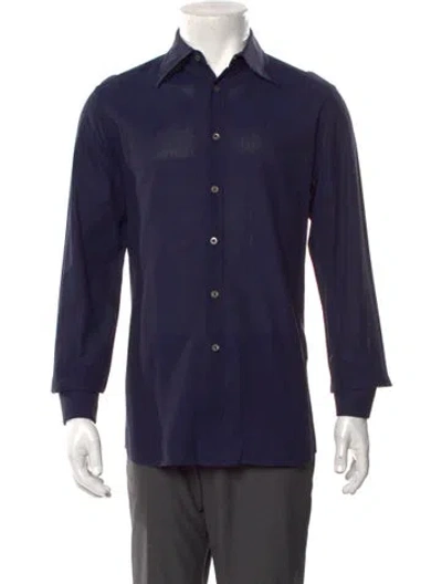 Pre-owned Prada Vintage 2000's Dress Shirt In Blue