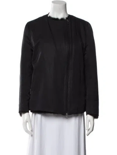Pre-owned Prada Vintage 2000's Fur Jacket In Black