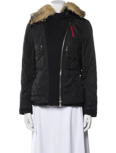 Pre-owned Prada Vintage 2000's Fur Jacket In Black