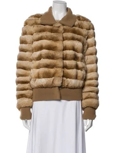 Pre-owned Prada Vintage 2000's Fur Jacket In Neutral