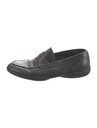 Pre-owned Prada Vintage 2000's Loafers In Black