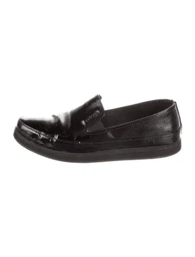 Pre-owned Prada Vintage 2000's Loafers In Black