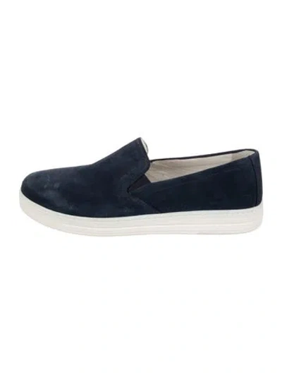 Pre-owned Prada Vintage 2000's Loafers In Blue