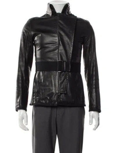 Pre-owned Prada Vintage 2000's Moto Jacket In Black