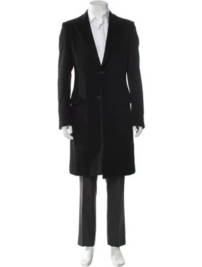 Pre-owned Prada Vintage 2000's Overcoat In Black