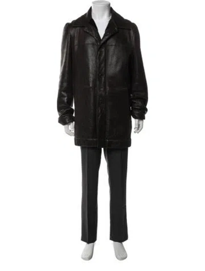 Pre-owned Prada Vintage 2000's Overcoat In Brown