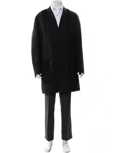 Pre-owned Prada Vintage 2000's Overcoat In Gray