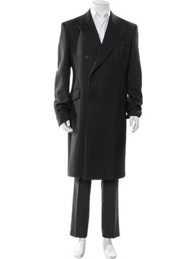 Pre-owned Prada Vintage 2000's Overcoat In Gray