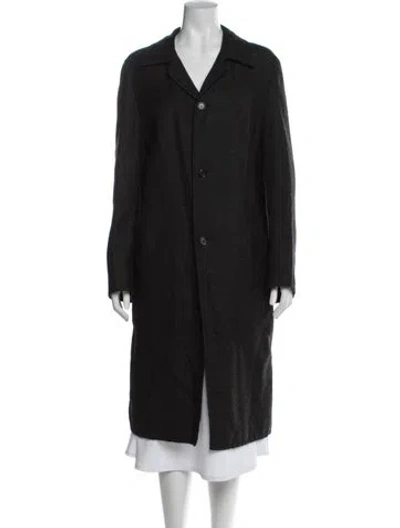 Pre-owned Prada Vintage 2000's Overcoat In Gray
