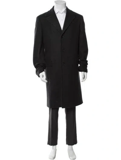Pre-owned Prada Vintage 2000's Overcoat In Grey