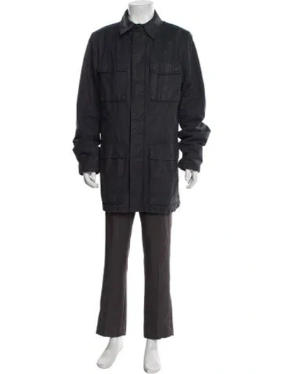 Pre-owned Prada Vintage 2000's Parka In Blue