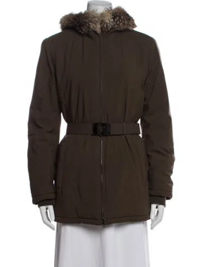 Pre-owned Prada Vintage 2000's Parka In Brown