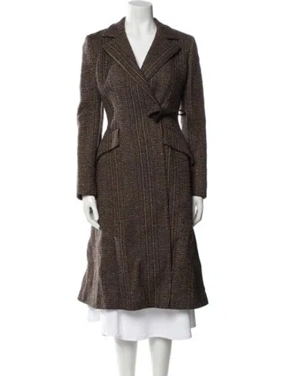 Pre-owned Prada Vintage 2000 Peacoat In Brown