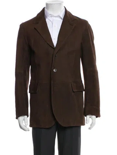 Pre-owned Prada Vintage 2000's Peacoat In Brown