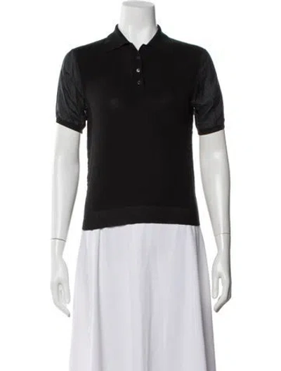 Pre-owned Prada Vintage 2000's Polo In Black