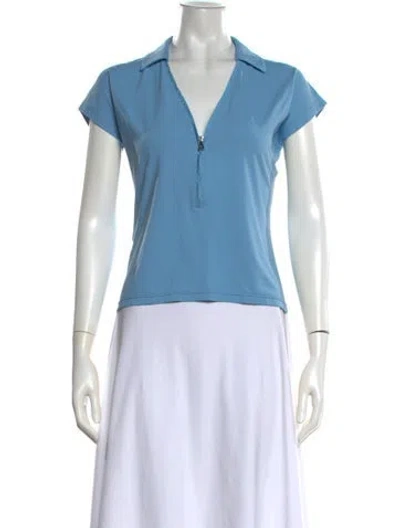 Pre-owned Prada Vintage 2000's Polo In Blue