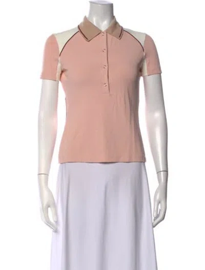 Pre-owned Prada Vintage 2000's Polo In Neutrals/pink