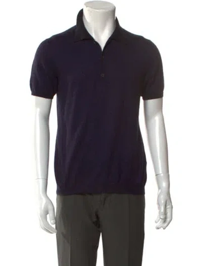 Pre-owned Prada Vintage 2000's Polo Shirt In Blue