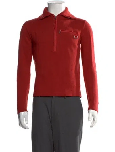 Pre-owned Prada Vintage 2000's Polo Sweater In Orange
