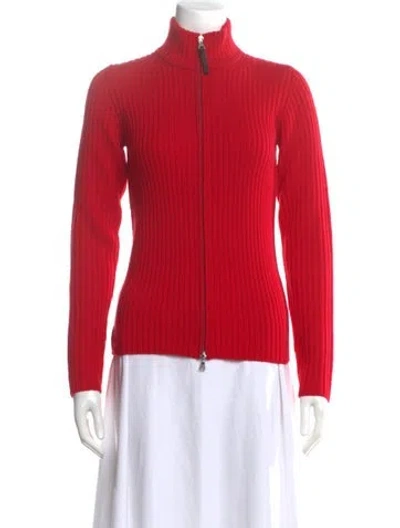 Pre-owned Prada Vintage 2000's Polo Sweater In Red
