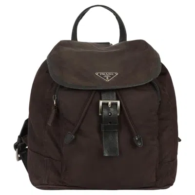 Pre-owned Prada Vintage 2000's  Brown Nylon Backpack
