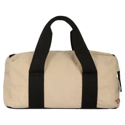 Pre-owned Prada Vintage 2000's  Two Tones Mini Duffle Tote In Sand