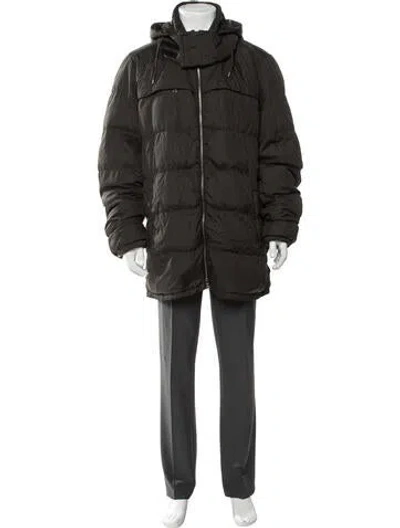 Pre-owned Prada Vintage 2000's Puffer Coat In Green