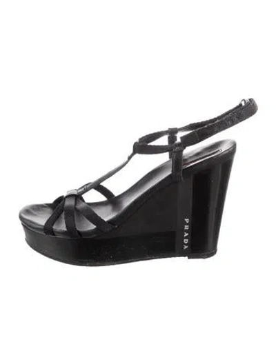 Pre-owned Prada Vintage 2000's Sandals In Black