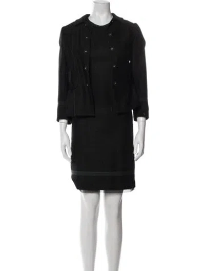 Pre-owned Prada Vintage 2000's Skirt Set In Black