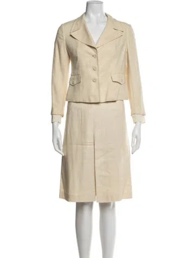 Pre-owned Prada Vintage 2000's Skirt Set In Neutral
